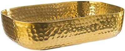 APS Dienblad - Serveertray - Aluminium - Goud - 23 x 15,5 cm - Vaatwasserbestendig - Breukvast
