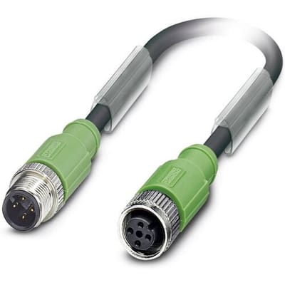 Phoenix Contact 1500871 Sensor/actuator connector, geassembleerd M12 Aantal polen (sensoren): 4 Stekker, recht, Bus, recht 3.00 m 1 stuk(s)