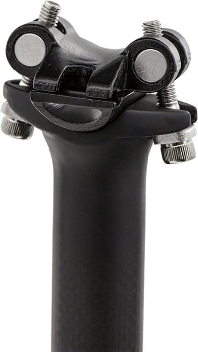 Fiets Zadelpen - Zadelbuis Koolstofvezel - Comfortabel Fietsen - Ultralicht Hoge Sterkte - 27.2x400MM - Mat Zwart