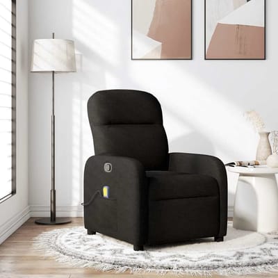 vidaXL - Massagestoel - verstelbaar - stof - zwart