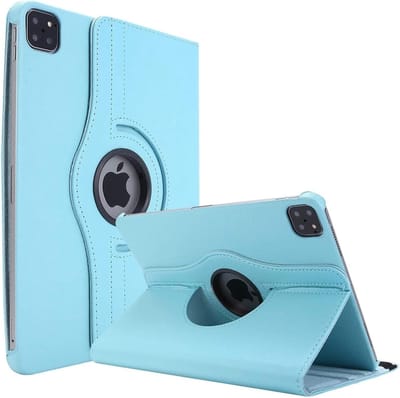Hoes geschikt voor iPad Pro 11 inch M5 2025/M4 2024 hoes Licht Blauw - iPad pro 2025 hoes M5 hoes 360° draaibare Bookcase