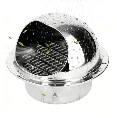 Dailygoods- Ventilatierooster Rond - Roestvrij Staal