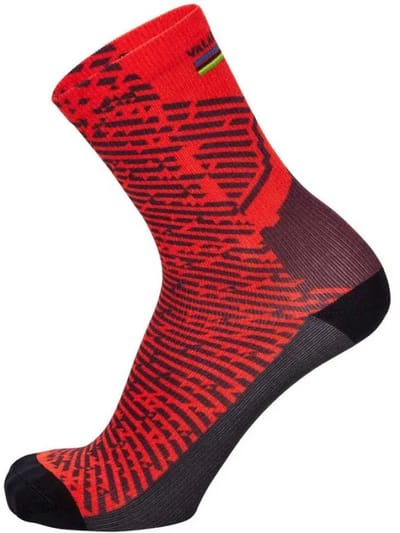 Santini Uci Mtb World Championships 2025 Sokken Rood EU 40-43 Man,Vrouw