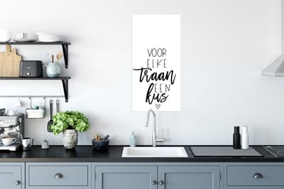 Poster Get well soon - Quotes - Zwart - Kus - 40x80 cm