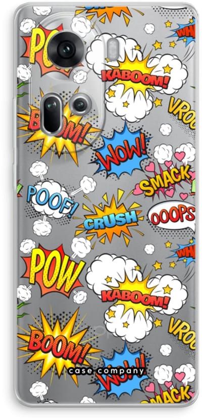 Case Company® - Hoesje geschikt voor Oppo Reno 11 hoesje - Pow Smack - Soft Cover Telefoonhoesje - Bescherming aan alle Kanten en Schermrand