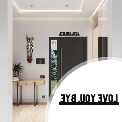 Metalen Deur Decoratie - Deur Topper Bord - Huis Verwelkomen - Oprechte Tekst - 30 x 7.1 cm - Zwart