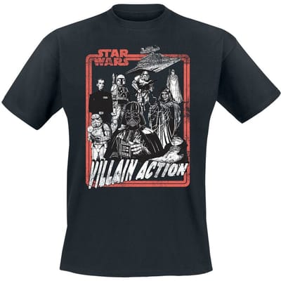 Star Wars - Disney T-shirt - Villain Action - M tot XXL - voor Mannen - zwart