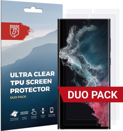 Rosso Screen Protector Ultra Clear Duo Pack Geschikt voor Samsung Galaxy S22 Ultra | Folie | 2 Stuks