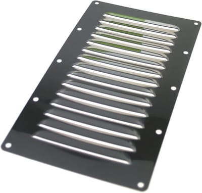 RVS Ventilatiepaneel Sterk & Glanzend - Rooster voor Deur of Wand 228x127 mm