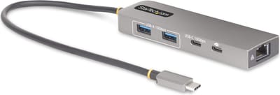 StarTech.com 3-Port USB-C Hub met 2.5 Gbps Ethernet en 100W Power Delivery Pass-Through Poort, USB 3.2 10Gbps, 2x USB-A/1x USB-C, Compacte USB Type-C Adapter Hub