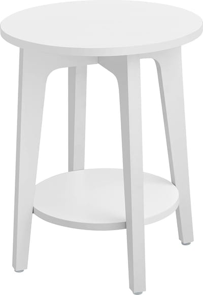 MIRA Home - Bijzettafel - Salontafel - Kleine Tafel - Tafel - Wit - 40x40x50