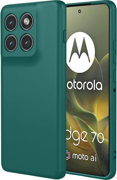 MobyDefend Hoesje - Geschikt voor Motorola Edge 70 - Matte Siliconen Backcover - Groen