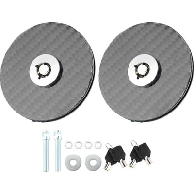 Kit de Clips de Verrouillage Universels pour Capot de Voiture Style Fibre de Carbone Capot Moteur Bouton Poussoir avec 2 Clés gray