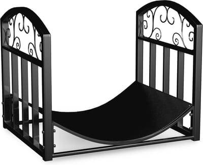 Houtopslagrek met decoratief Scroll Design