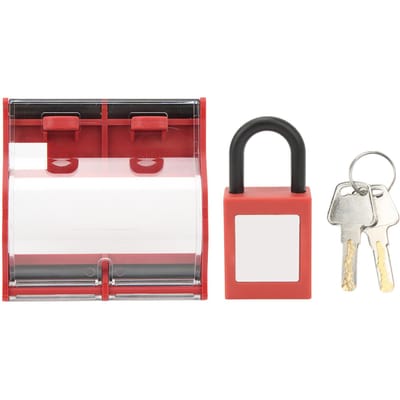 Stroomonderbreker Beschermhoes Hangslot Set Transparante Onderbreker 4P 25mm Nylon Veiligheids Lockout Kit