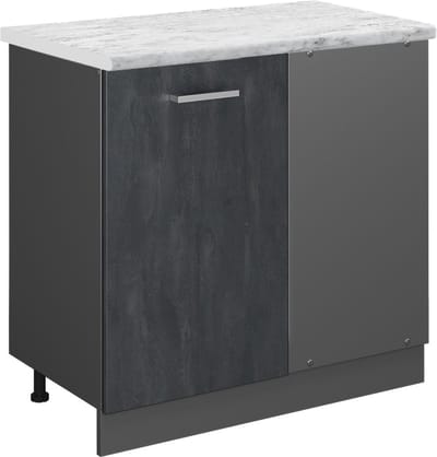 Vicco R-Line Hoekkast – 86 cm WB Marmer Zwart beton