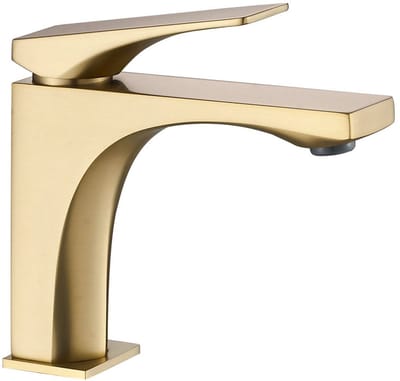 Rea joe low - Wastafelkraan - Geborsteld Goud - 12,5X4,5X16,5CM