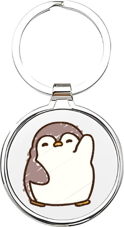 Akyol - pinguin Sleutelhanger - Pinguïn - dierenliefhebbers - pinguins - noord pool - gevogelte - vogels - watervogel - loopvogel - dierentuin - dier - dieren - 4 x 7,5 CM