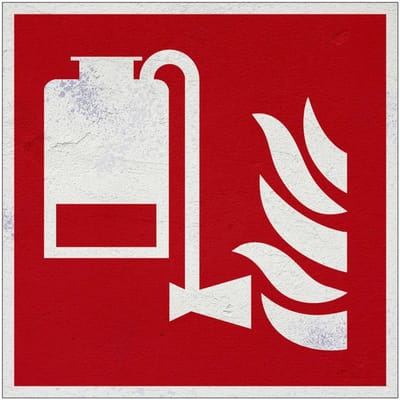 Draagbare schuimblusser bord – F010 | Forex Re materiaal | 10 x 10 cm