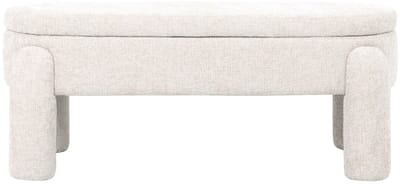 Giga Meubel Opbergbank Juul - Stof - Beige - Halbankje - 114x52x47cm
