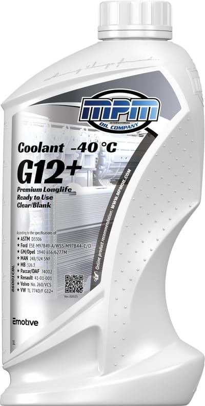 MPM Koelvloeistof -40 Blank G12+ - 1 liter