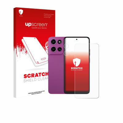upscreen - Screenprotector voor Motorola Moto G Play 2026 (Voor+Camera) - Folie Beschermfolie transparant