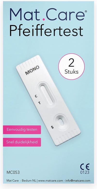 Mat Care Pfeiffer test - Pfeiffertest - Mononucleose test - 2 testen
