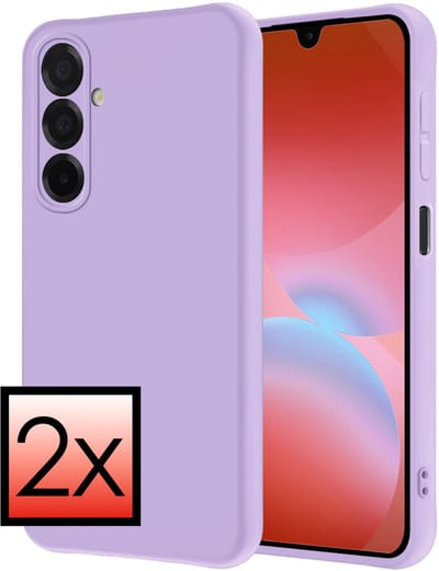 Hoesje - 2 Stuks - Geschikt voor Samsung Galaxy A26 - Sterk & Shockproof - Case Siliconen - Back Cover - Telefoon Hoes - Lila