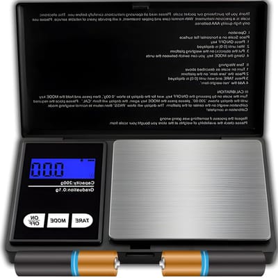 Weegschaal digitale zakweegschaal met tarrafunctie en lcd-display - fijne weegschaal