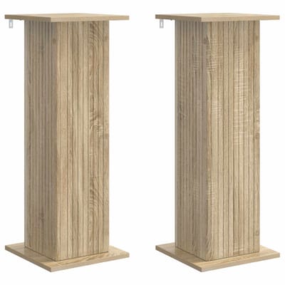 vidaXL - Plantenstand - 2 - st - Sonoma - Eiken - 30,5 - x - 30 - x - 80,5 - cm - Bewerkt - hout