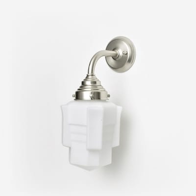 Wandlamp Apollo Mat Curve Matnikkel - Art Deco Trade