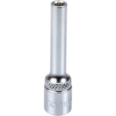 12-zijdige dopsleutel 1/4" 4mm, lange uitvoering