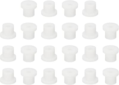 Siliconen rubberen washers voor bedrading, 22 stuks, 1/8" (3mm) boorgat, 1/16" (1.5mm) binnendiameter, waterdichte afdichtingen voor irrigatiesystemen en firewall toepassingen, wit