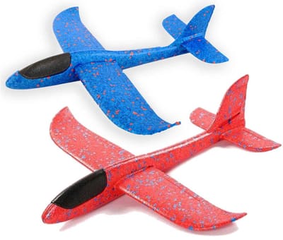 HOT Sports + Toys vliegtuig foam 48 cm speelgoed in 3 kleuren.