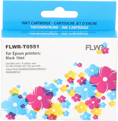 FLWR - Cartridges / Epson T0551 / zwart / Geschikt voor Epson