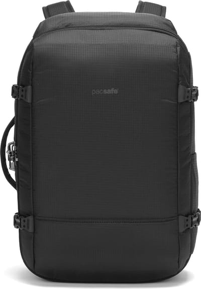 Pacsafe Vibe Backpack - 40 L - Rugtas - RFID-blokkerend - Geschikt voor 15-inch laptop - PopNLock veiligheidsclip - Rugzak - Zwart