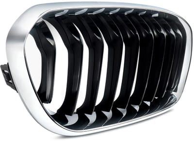 Niergrille Twinblade - Front Niergrille - Chroom + Zwart - Auto accessoires - Voor BMW 1 Serie F20/F21 LCI (2015-2019)