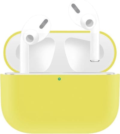 AirPods hoesjes van By Qubix - AirPods Pro / AirPods Pro 2 Solid series - Siliconen hoesje - Geel Airpods Pro Case Hoesje voor Airpods pro Hoes