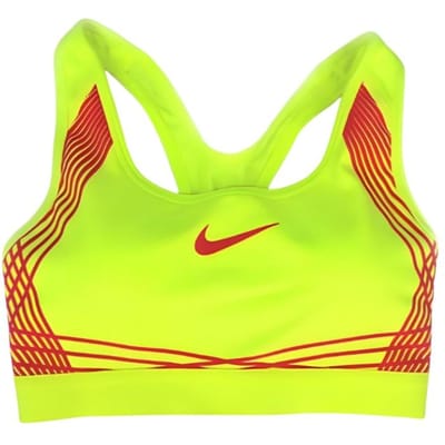 Nike Logo Hardlopen Sport Medium Ondersteuning Yoga Beha Dames Ondergoed 864961-702 XS yellow
