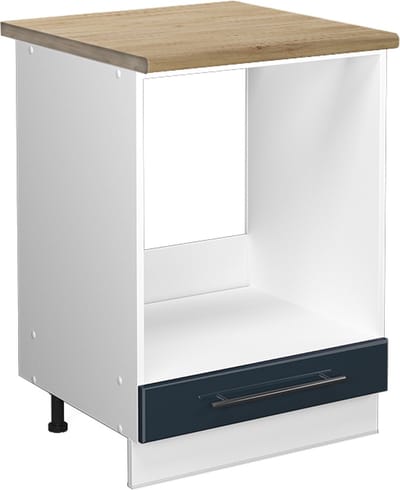 Vicco Fame-Line Keukenkasten – 60 cm, WB Eik Donkerblauw hoogglans