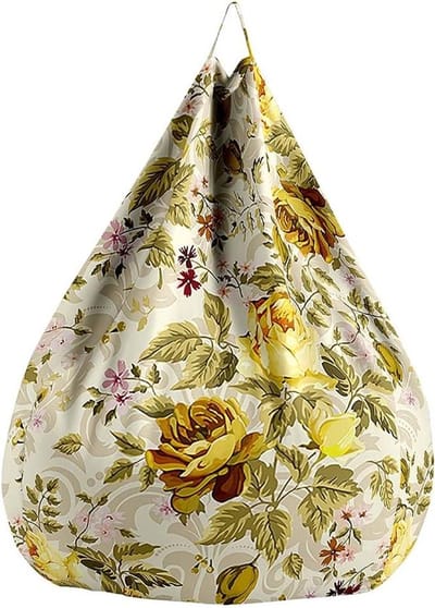 Zitzak Stoelhoes - Luie Sofa Cover - Speelgoed Opbergen - Zelfnivellerend - 90x110cm - Geel Rose