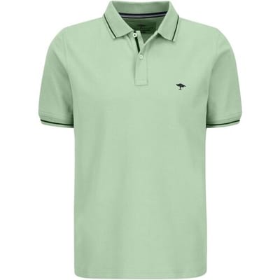 Fynch-Hatton Polo Modern Subtle Contrast Soft Supima Cotton Piqué Spring Green / male