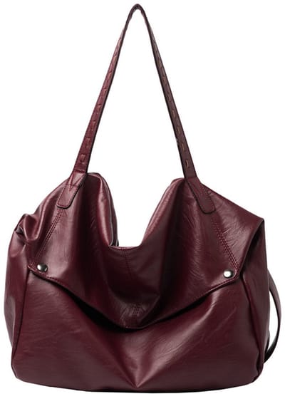 Handtas dames - PU leren schoudertas - koerierstas - Elegante dames schoudertas - ruime en praktische boodschappentassen - Rood