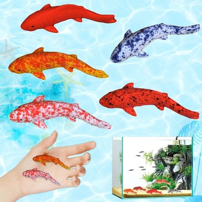 Vijf Stuks Plastic Vissen voor Aquariumdecoratie, Drijvende Neppenvissen, Beweeglijke Ornamenten voor Onderwaterlandschap