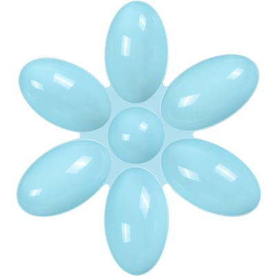 Kattenvoerbak Plastic 6 Petalen Duurzaam Gemakkelijk Schoon te Maken Puppy Voerbak voor Kleine Katten Kittens