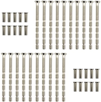 Dailygoods- Bout 60 mm - M4 Schroeven - Verbindingsschroeven - Bevestigen Deurgrepen - 20 Stuks - Geschikt voor Dikke Deuren