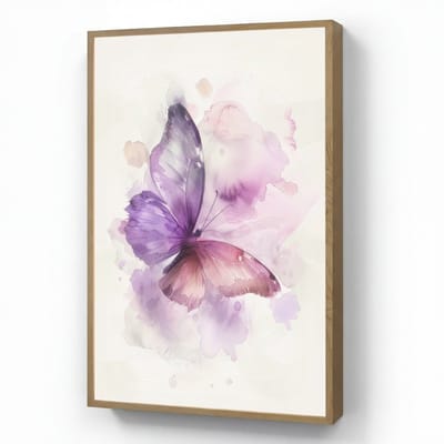 Nachtlampje 60x90 cm - Kinder lamp - Vlinder - Paars - Pastel kleuren - Tafellamp kinderkamer draadloos - Slaapkamer lampje - Bedlamp kinderen - Kinderlampje - Wandlamp babykamer - Nachtlampjes