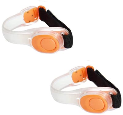 LED Hardlooparmband - Haardloopverliochting - Hardloop Verlichting - 2 stuks - Sportarmband - Wandel Verlichting - Oranje - Veiligheidsband - CHPN