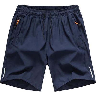 Zomer IJszijde Sport Sneldrogende Korte Broek voor Mannen Losse 5-punts Lange Korte Broek voor Buitenactiviteiten Strand Casual Korte Broek 4XL blue