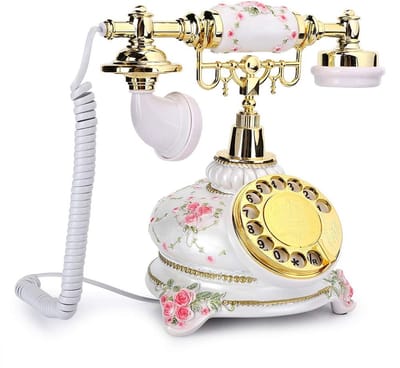 Dailygoods- Vaste Telefoon Retro Luxe - Antieke Telefoon - Draaibare Handset - Vintage Telefoon - Decoratie - Hoogwaardige Kwaliteit